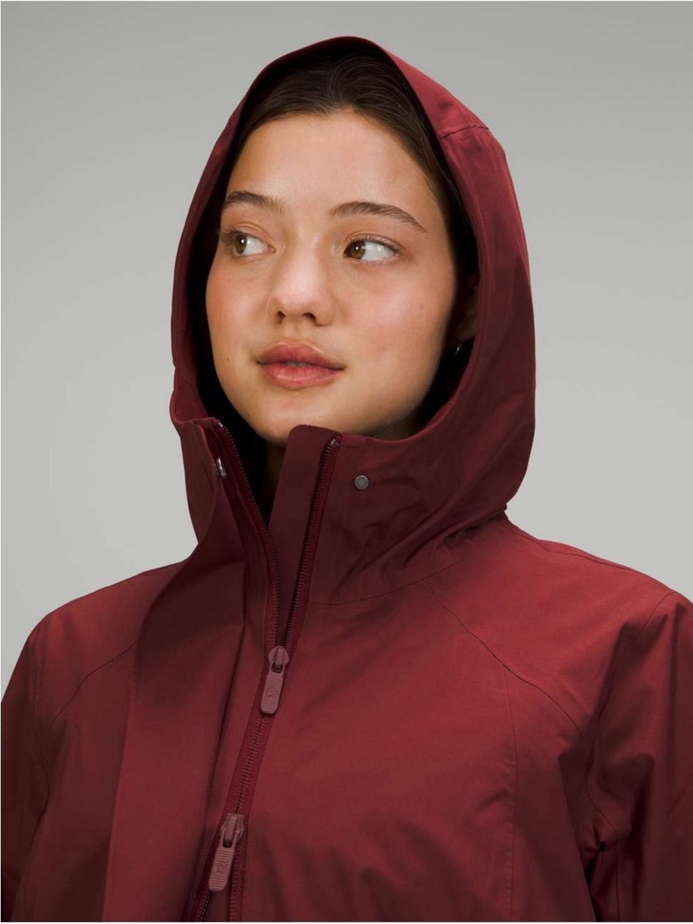 Lululemon Rain Rebel Jacket Waterproof Utility Jacket Red Merlot Size 6 Small - Picture 6 of 16